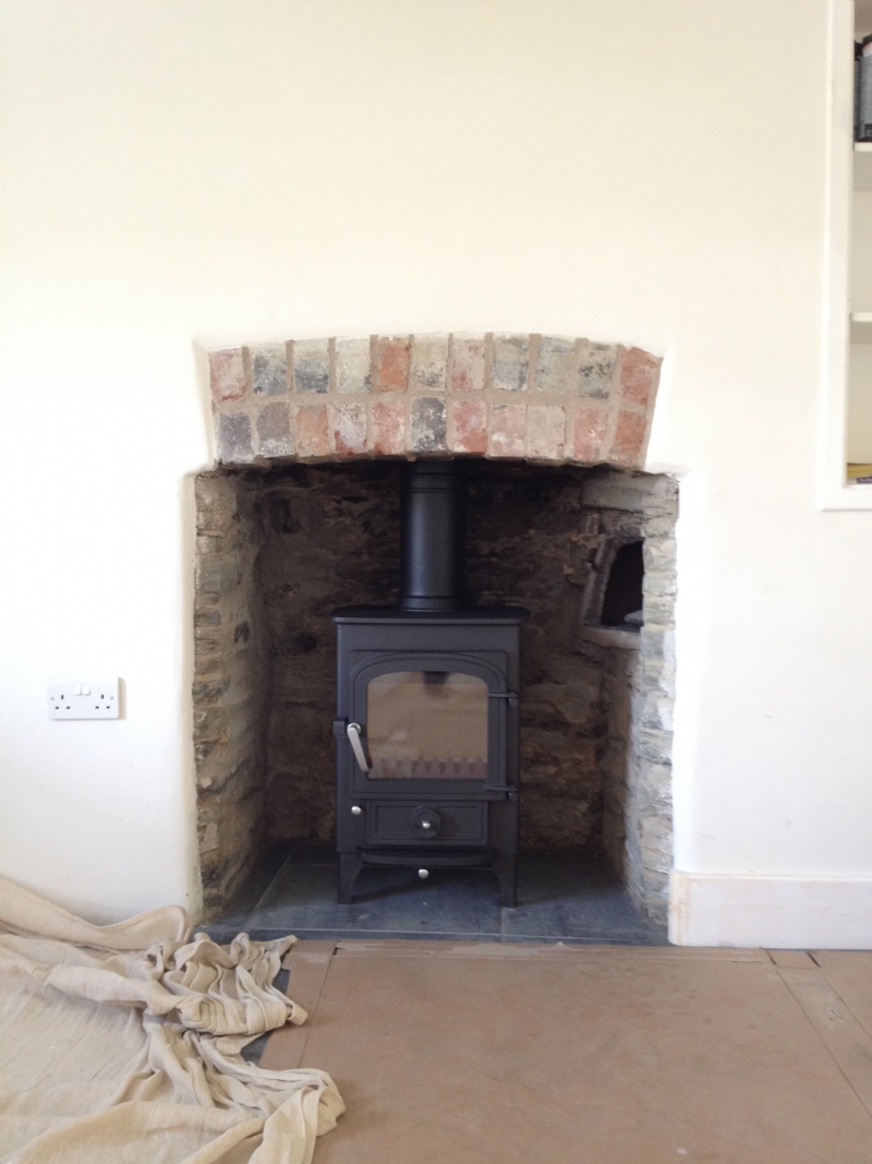 Clearview Pioneer in traditional fireplace