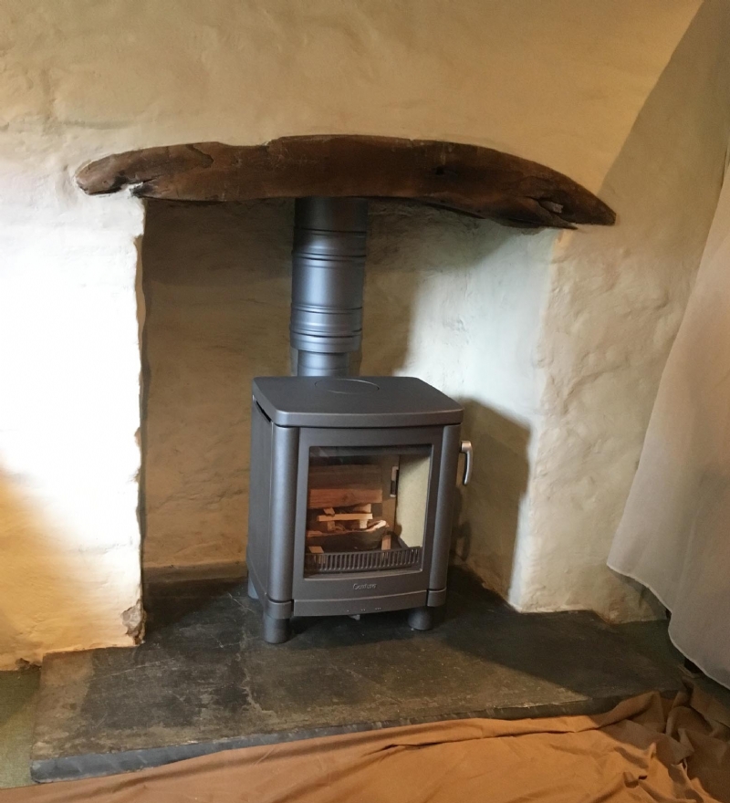 Contura 51L woodburner installed in Cornwall