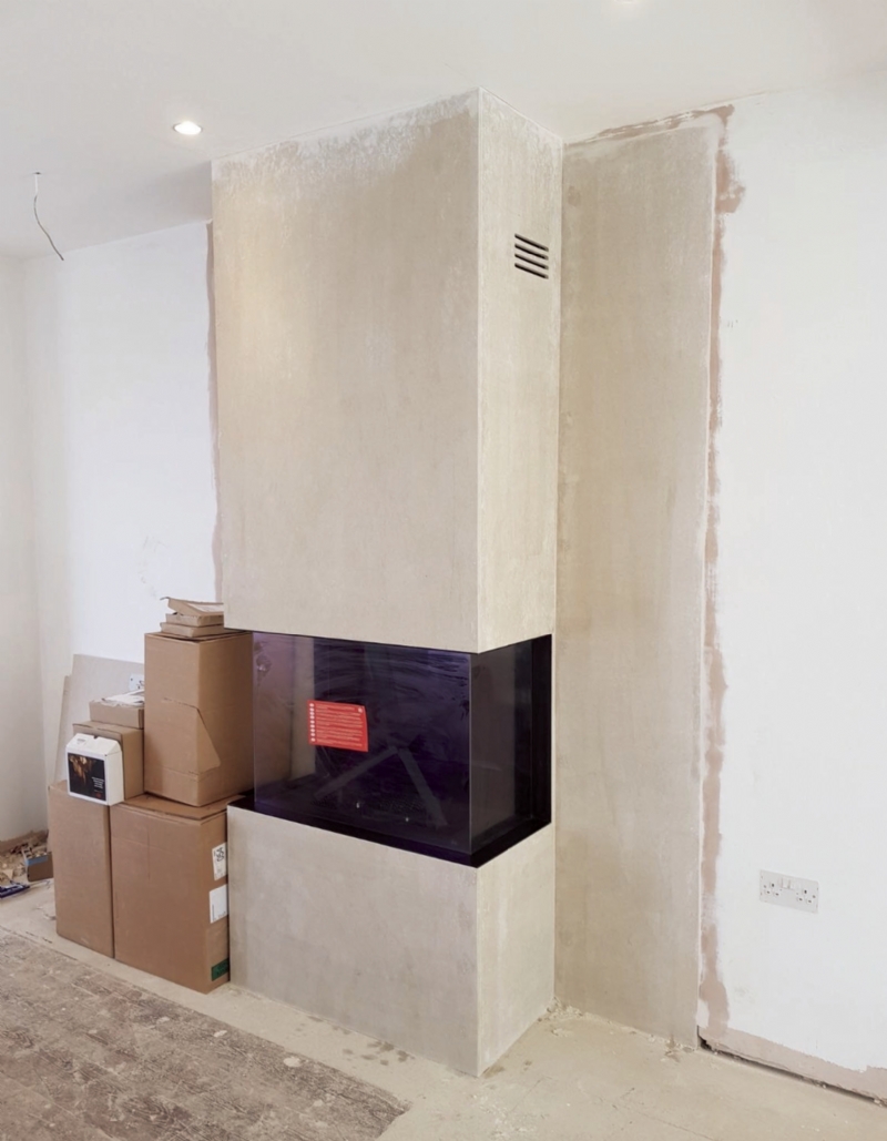 Dru Maestro 80/3 gas fire installed in Cornwall