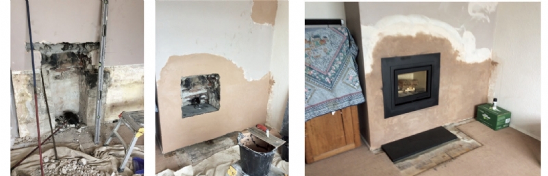 Contura i6 hole in the wall fire