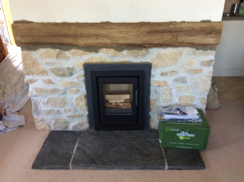 Replacing an open fire in a modernised cottage
