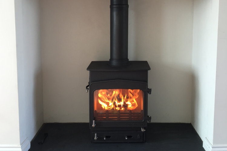 Woodwarm Fireview in a moden fireplace