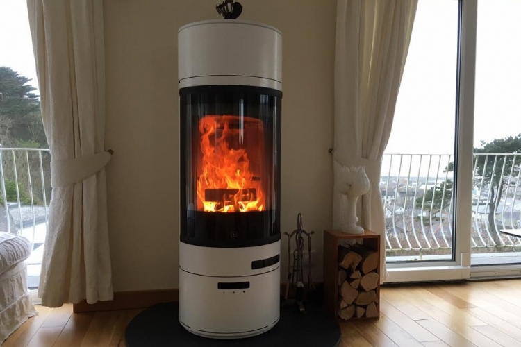 Scan 83 woodburner  installed in Cornwall