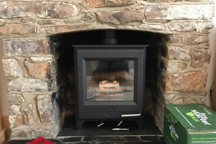 Woodwarm Pheonix Firegem installed in Cornwall