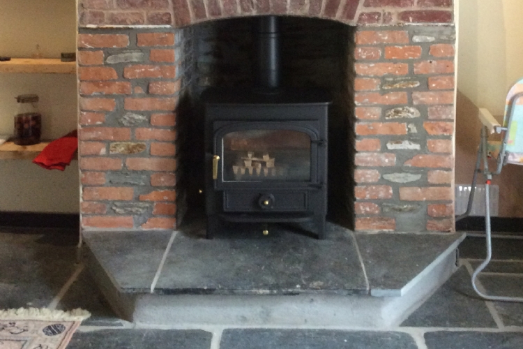 Clearview Vision in a brick fireplace