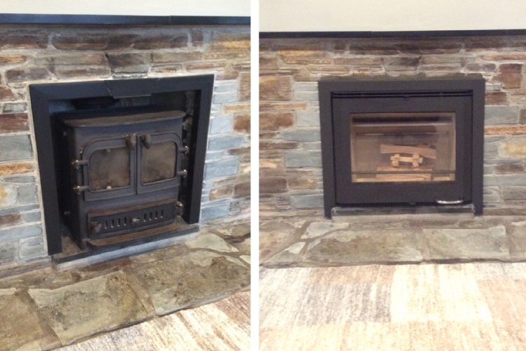 Updating a cornish slate fireplace