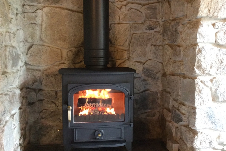 Clearview Vision in Stone fireplace in Cornwall