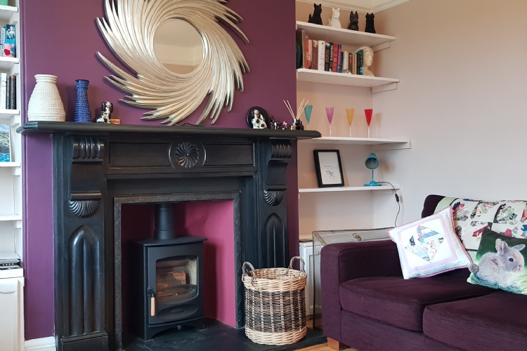 Charnwood C4 in a purple lounge in Cornwall