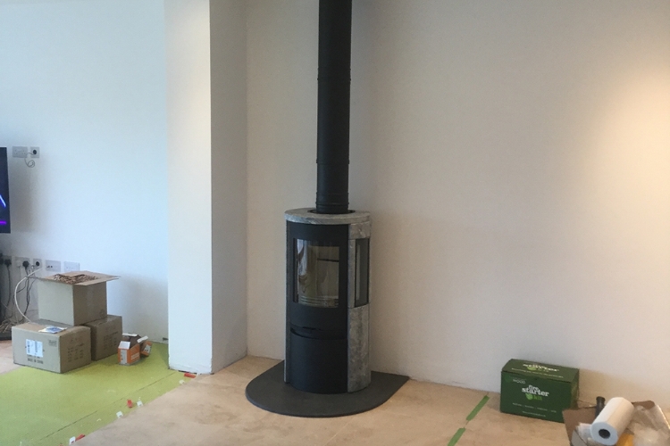 Contura 850 with soapstone freestanding woodburner