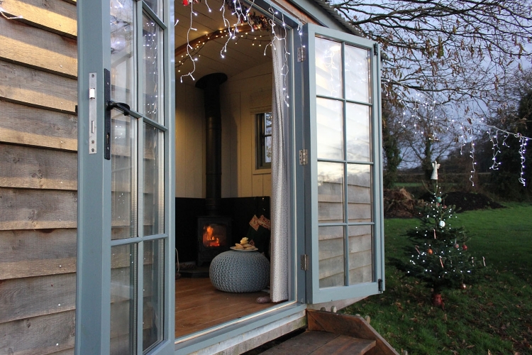 Glamping In A Shepherd Hut At Christmas