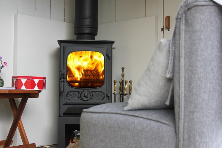 Charnwood stove in a shepherds hut
