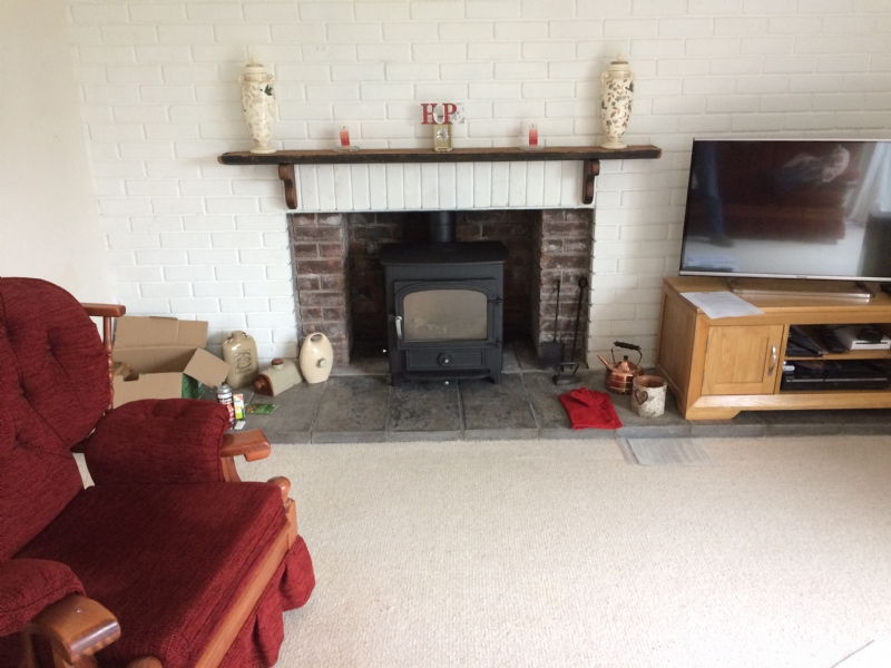 Clearview Vision In a Brick Fireplace