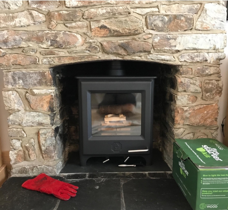 Woodwarm Pheonix Firegem installed in Cornwall