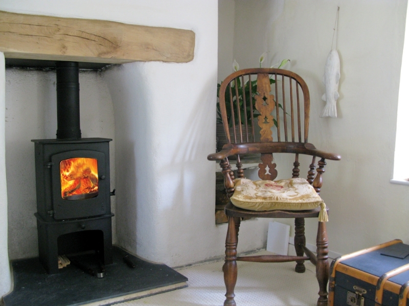 Charnwood Cove with log store Installation Woodburner Cornwall Wadebridge Redruth