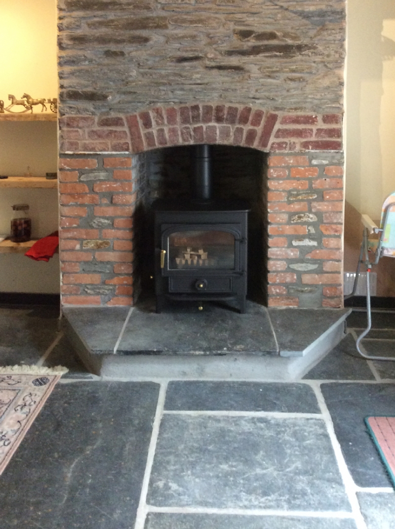 Clearview Vision in a brick fireplace