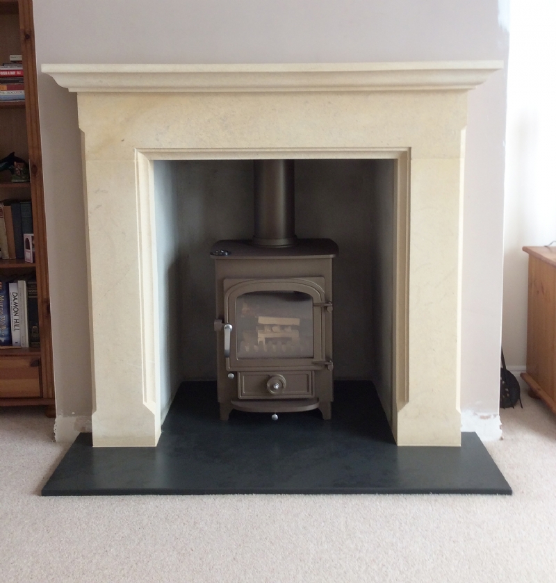 Clearview Pioneer in Brown fitted by kernow fires