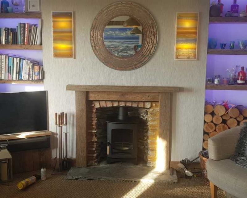 Charnwood C4 in brick fireplace