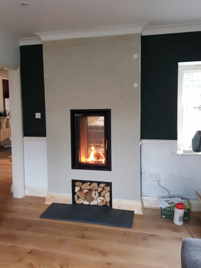 Double sided fire bring heat to both rooms