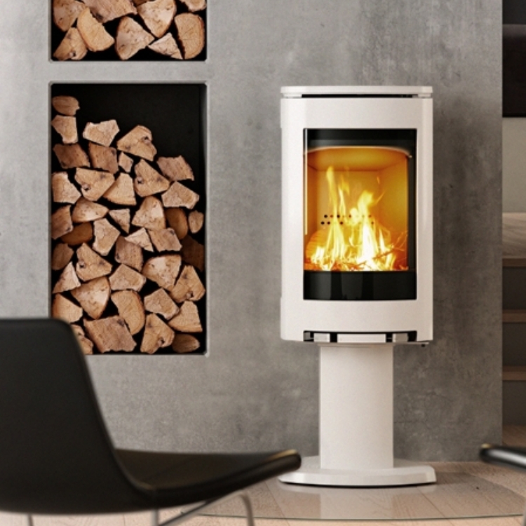 Jotul F370 Series 373 in White Enamel