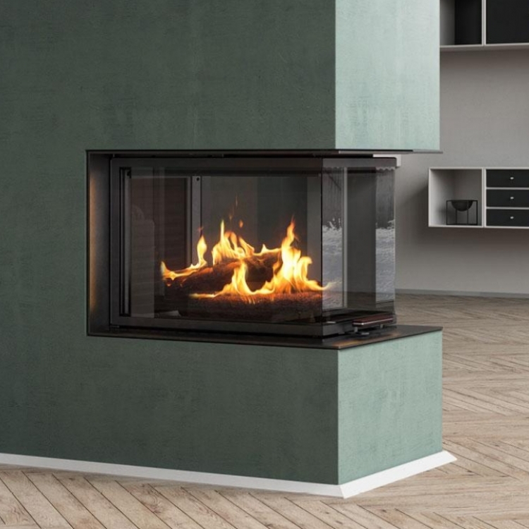 Rais Visio 3:1 three sided woodburner