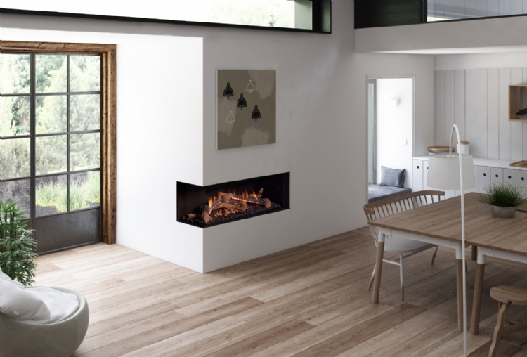 Ortal Wilderness Gas Corner Gas Fire - designer gas fires Cornwall